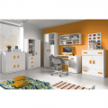SVEND detská izba biela/oranžové úchytky